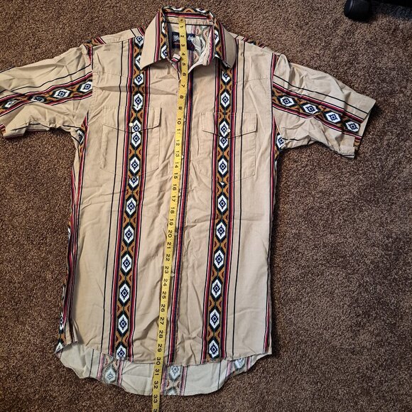 Vintage Wrangler Western Pearl Snap Shirt Navajo Design/Southwestern - Picture 6 of 7